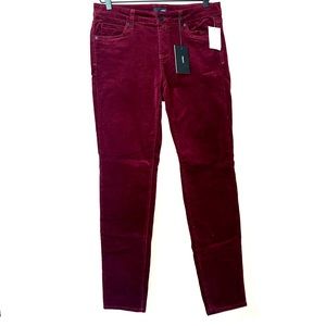 Edyson Hampton Corduroy Skinny Jean Burgundy Size 30